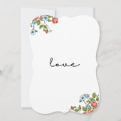 Einladung dunkelrote Blume (Rückseite)