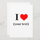 Einladung - Eigenes Herz (Ihr Text) (Vorne/Hinten)