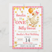 Einladung einer Albernen Gänse zum ersten Geburtst (Vorderseite)