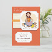 Einladung einer Babydusche (Stehend Vorderseite)