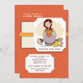 Einladung einer Babydusche (Vorne/Hinten)