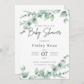 Einladung einer Babydusche (Vorne/Hinten)