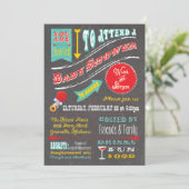 Einladung einer Babydusche (Stehend Vorderseite)