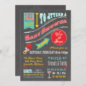 Einladung einer Babydusche (Vorne/Hinten)