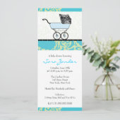 Einladung einer Babydusche - Babytragen (Stehend Vorderseite)