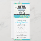 Einladung einer Babydusche für zwei Kinder - Babyt (Vorderseite)