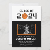 Einladung einer Basketball-Graduierungspartei (Vorderseite)