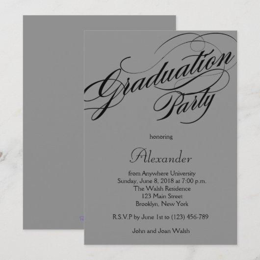 Einladung einer benutzerdefinierten Bildungspartei (Vorne/Hinten)