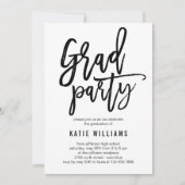 Einladung einer Brushed Graduation Party (Vorderseite)