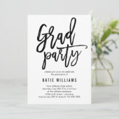 Einladung einer Brushed Graduation Party (Stehend Vorderseite)