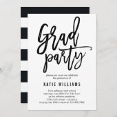 Einladung einer Brushed Graduation Party (Vorne/Hinten)