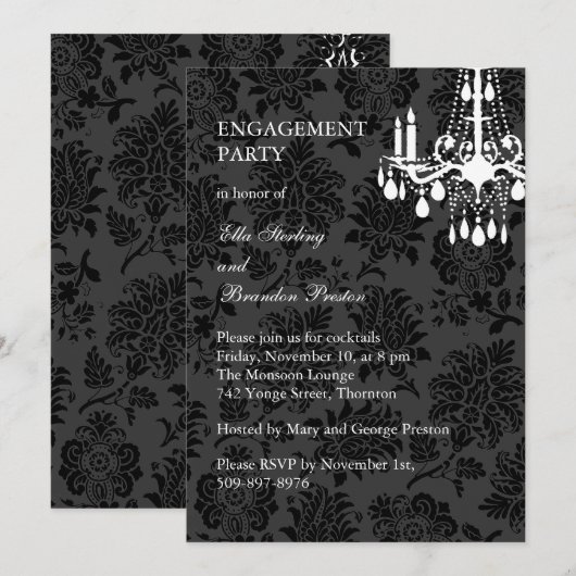 Einladung einer Damaskus-Viktorianischen Interesse (Vorne/Hinten)