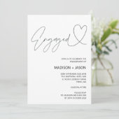 Einladung einer einfachen Schwarz-Weiß-Interesseng (Stehend Vorderseite)