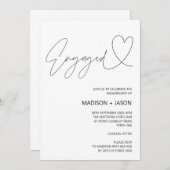 Einladung einer einfachen Schwarz-Weiß-Interesseng (Vorne/Hinten)