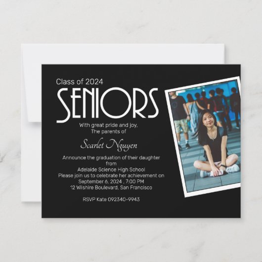 Einladung einer einfachen Seniorengruppe (Vorderseite)