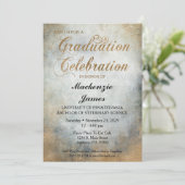 Einladung einer eleganten, bemalten Kupfer-Graduie (Stehend Vorderseite)