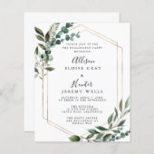 Einladung einer eleganten Bewerbungspartei (Vorne/Hinten)