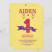 Einladung einer Geburtstagspartei (Vorne/Hinten)