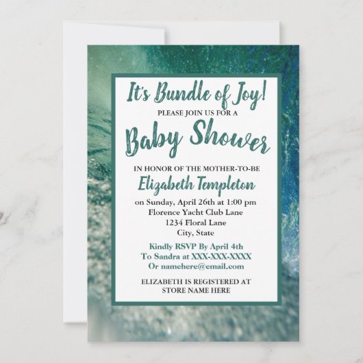 Einladung einer geschlechtsneutralen Ozeanwaage (Vorderseite)