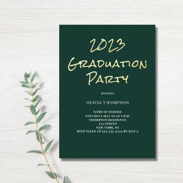 Einladung einer grünen Graduierungspartei