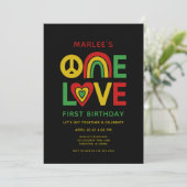 Einladung einer Liebe erste Reggae Geburtstagsfeie (Stehend Vorderseite)