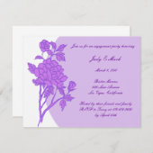 Einladung einer lila Blume-Anwendergruppe (Vorne/Hinten)