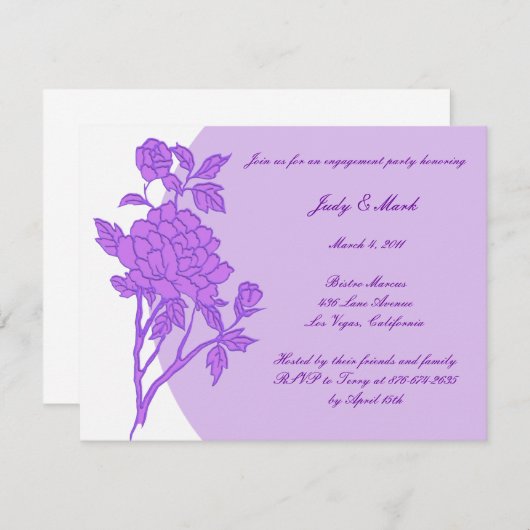 Einladung einer lila Blume-Anwendergruppe (Vorne/Hinten)