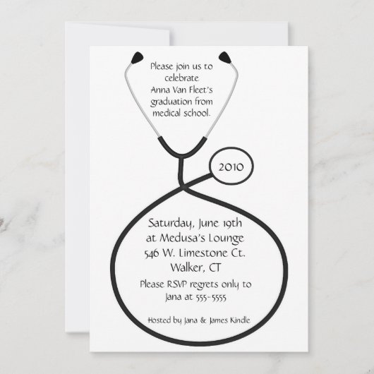 Einladung einer medizinischen oder nahrhaften Grad (Vorderseite)