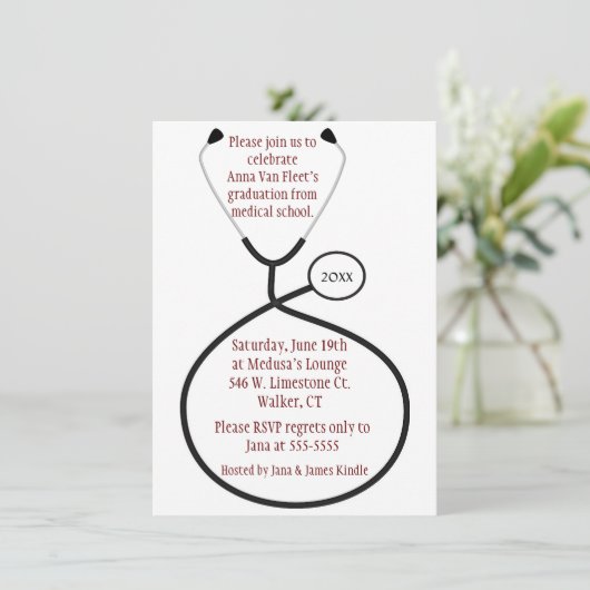 Einladung einer medizinischen oder nahrhaften Grad (Stehend Vorderseite)