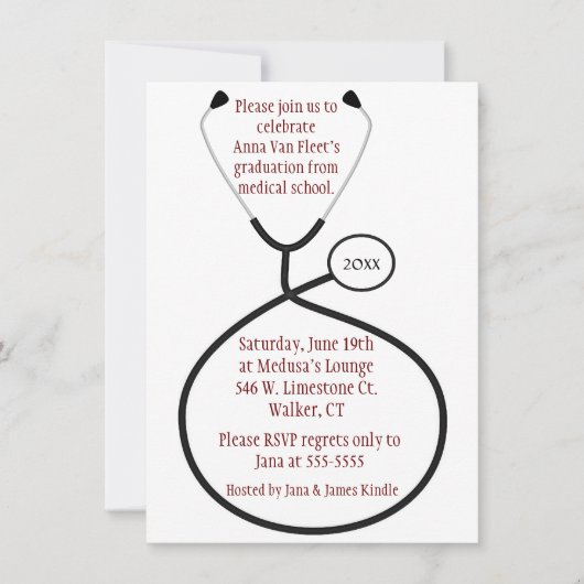 Einladung einer medizinischen oder nahrhaften Grad (Vorderseite)