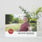 Einladung einer modernen Abzeichen Graduation Part (Stehend Vorderseite)