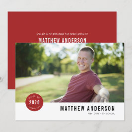 Einladung einer modernen Abzeichen Graduation Part