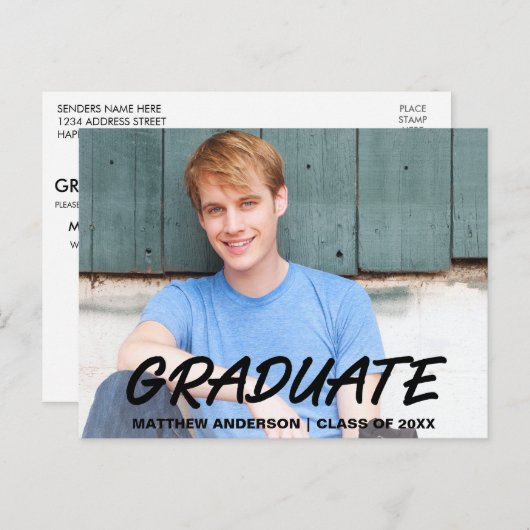 Einladung einer modernen Coolen Graduiertengruppe (Vorne/Hinten)