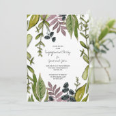 Einladung einer modernen Foliage-Engagement-Partei (Stehend Vorderseite)