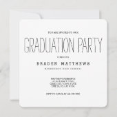 Einladung einer modernen Foto Graduation Party (Rückseite)