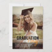 Einladung einer modernen Foto Graduation Party (Vorderseite)