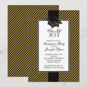 Einladung einer modernen Goldstreifen-Graduierungs (Vorne/Hinten)