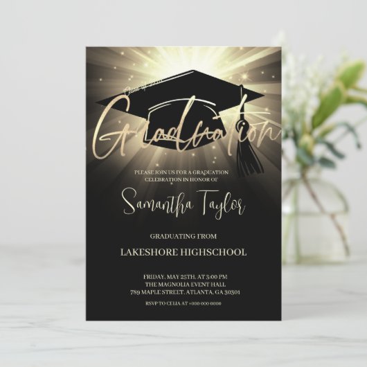 Einladung einer modernen Graduiertengruppe (Stehend Vorderseite)