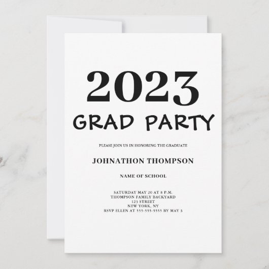 Einladung einer modernen Graduiertengruppe (Vorderseite)