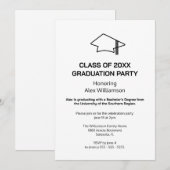 Einladung einer modernen Minimalistischen Graduier (Vorne/Hinten)