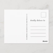 Einladung einer modernen Minimalistischen Graduier Postkarte (Rückseite)