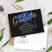 Einladung einer modernen Minimalistischen Graduier