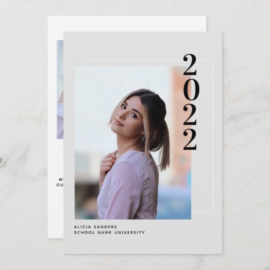 Einladung einer modernen Multi-Foto-Graduierungspa (Vorne/Hinten)