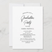 Einladung einer modernen Skriptabsolventin (Vorderseite)