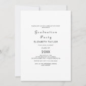 Einladung einer modernen Skriptabsolventin (Vorderseite)