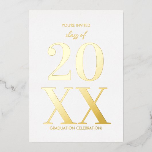 Einladung einer modernen Typografy Graduation Part (Vorderseite)