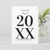 Einladung einer modernen Typografy Graduation Part (Stehend Vorderseite)