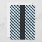 Einladung einer modernen Zickzack Graduierungspart (Rückseite)