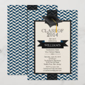 Einladung einer modernen Zickzack Graduierungspart (Vorne/Hinten)