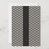 Einladung einer modernen Zickzack Graduierungspart (Rückseite)